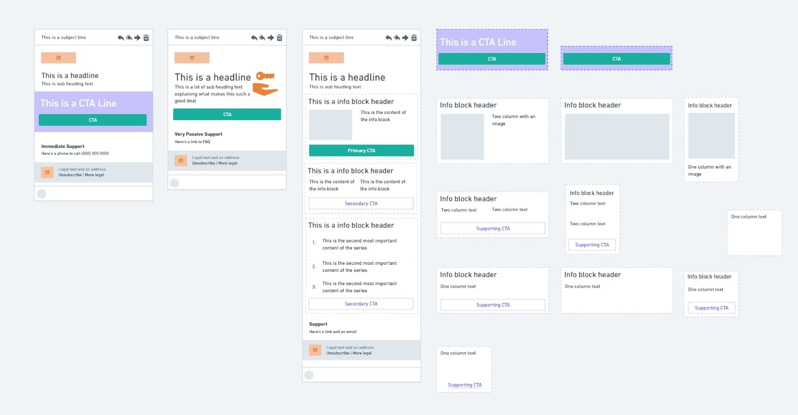 Compilation of wireframe components
