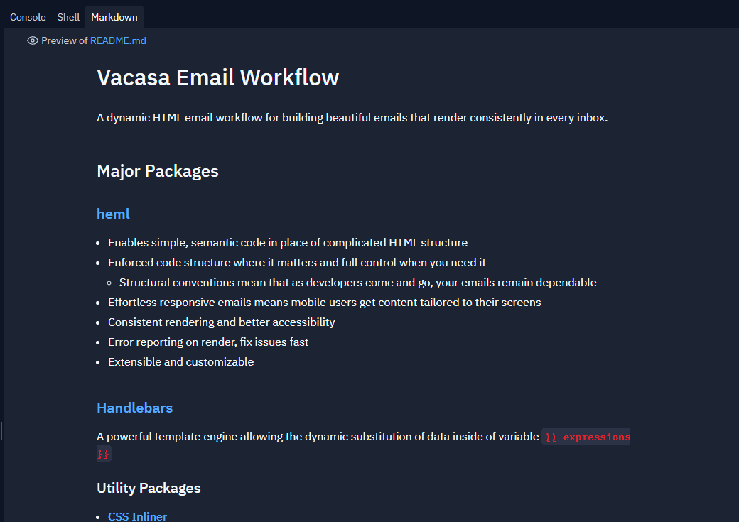 README for the Vacasa email workflow project